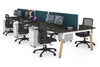 Quadro A Legs 6 Person Office Workstation - Wood Legs Cross Beam [1800L x 700W] - Thumbnail 40 
