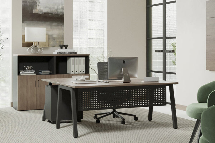 Quadro A Leg L-Shaped Corner Office Desk [1600L x 1450W] Jasonl 
