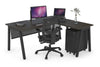Quadro A Legs L-Shaped Corner Office Desk [1600L x 1550W with Cable Scallop] - Thumbnail 26 