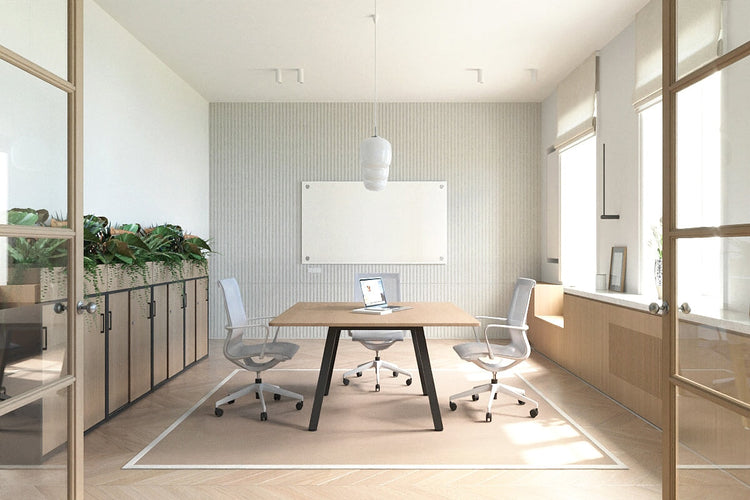 Quadro A Leg Modern Boardroom Table - Rounded Corners [1100L x 1100W] Jasonl 