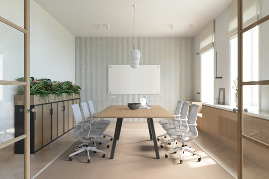 Quadro A Leg Modern Boardroom Table - Rounded Corners [1800L x 1100W] Jasonl 
