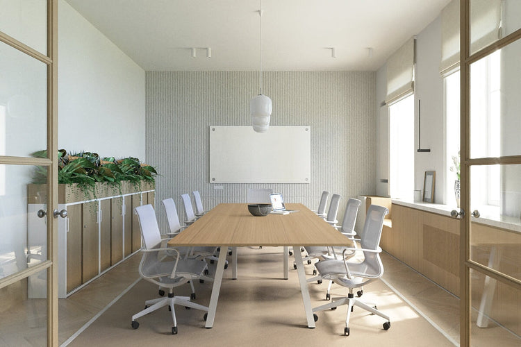 Quadro A Leg Modern Boardroom Table - Rounded Corners [3200L x 1100W] Jasonl 