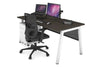 Quadro A Legs Office Desk [1400L x 800W with Cable Scallop] - Thumbnail 19 