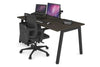 Quadro A Legs Office Desk [1400L x 800W with Cable Scallop] - Thumbnail 9 
