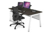 Quadro A Legs Office Desk [1400L x 800W with Cable Scallop] - Thumbnail 13 