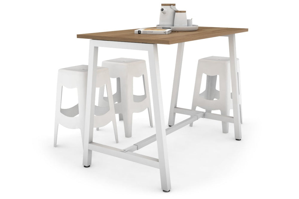 Quadro A Legs Counter Table - 925H [1200L x 700W]-white leg salvage oak none