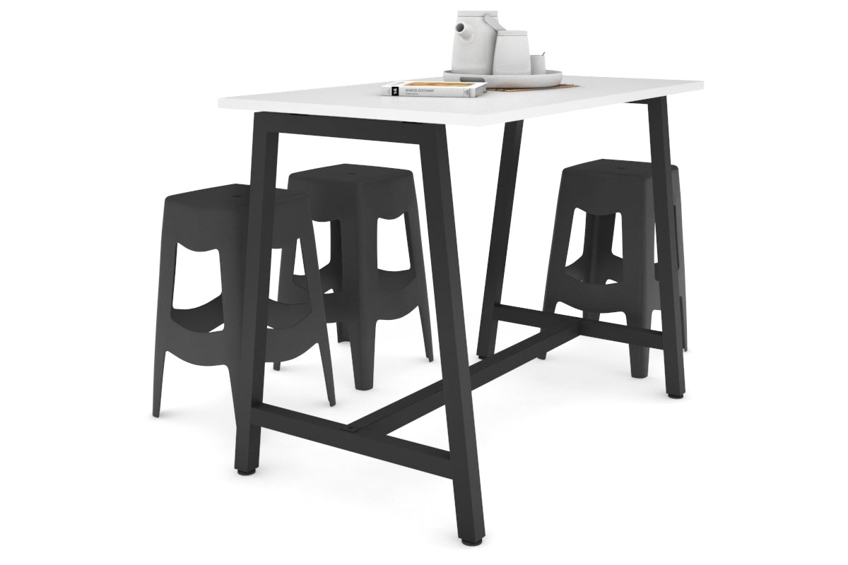 Quadro A Legs Counter Table - 925H [1200L x 700W] Jasonl black leg white none