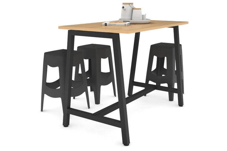 Quadro A Legs Counter Table - 925H [1400L x 700W] Jasonl black leg maple none