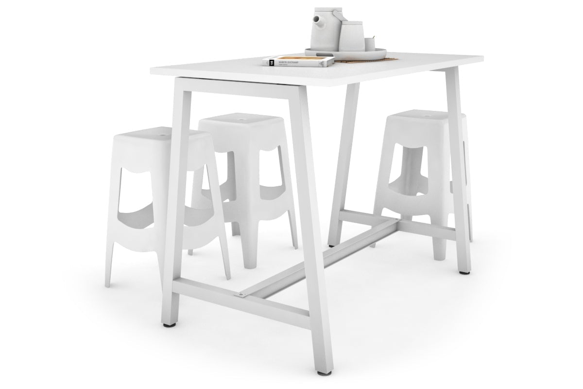 Quadro A Legs Counter Table - 925H [1400L x 700W] Jasonl white leg white none