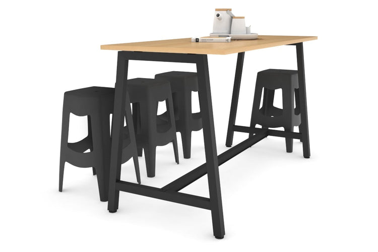 Quadro A Legs Counter Table - 925H [1600L x 700W] Jasonl black leg maple none