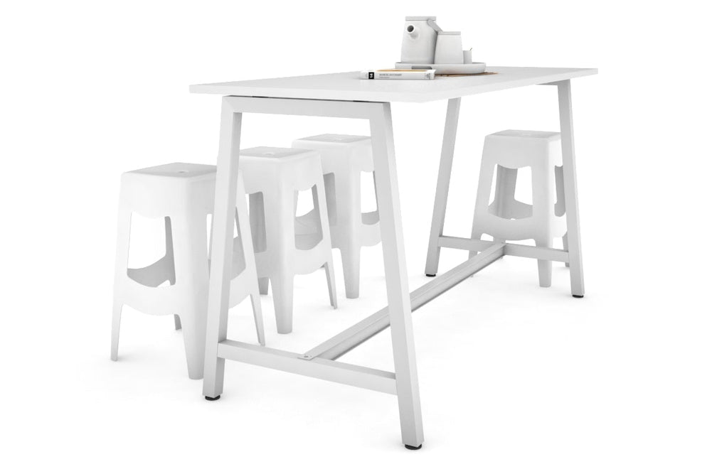 Quadro A Legs Counter Table - 925H [1800L x 700W]-white leg white none