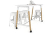 Quadro A Legs Counter Table Wood Legs Cross Beam - 925H [1600L x 700W] - Thumbnail 1 