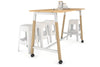 Quadro A Legs Counter Table Wood Legs Cross Beam - 925H [1600L x 700W] - Thumbnail 6 