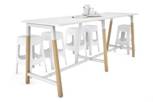  - Quadro A Leg Large Counter Table - Wood Leg Cross Beam [2400L x 700W] - 1