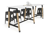 Quadro A Legs Large Counter Table - Wood Legs Cross Beam [2800L x 700W] - Thumbnail 13 