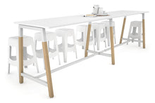  - Quadro A Leg Large Counter Table - Wood Leg Cross Beam [3200L x 700W] - 1