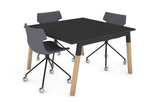  - Quadro A Leg Modern Boardroom Table - Wood Leg Cross Beam [1200L x 1200W] - 1