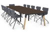 Quadro A Legs Modern Boardroom Table - Wood Legs Cross Beam [3600L x 1200W] - Thumbnail 6 