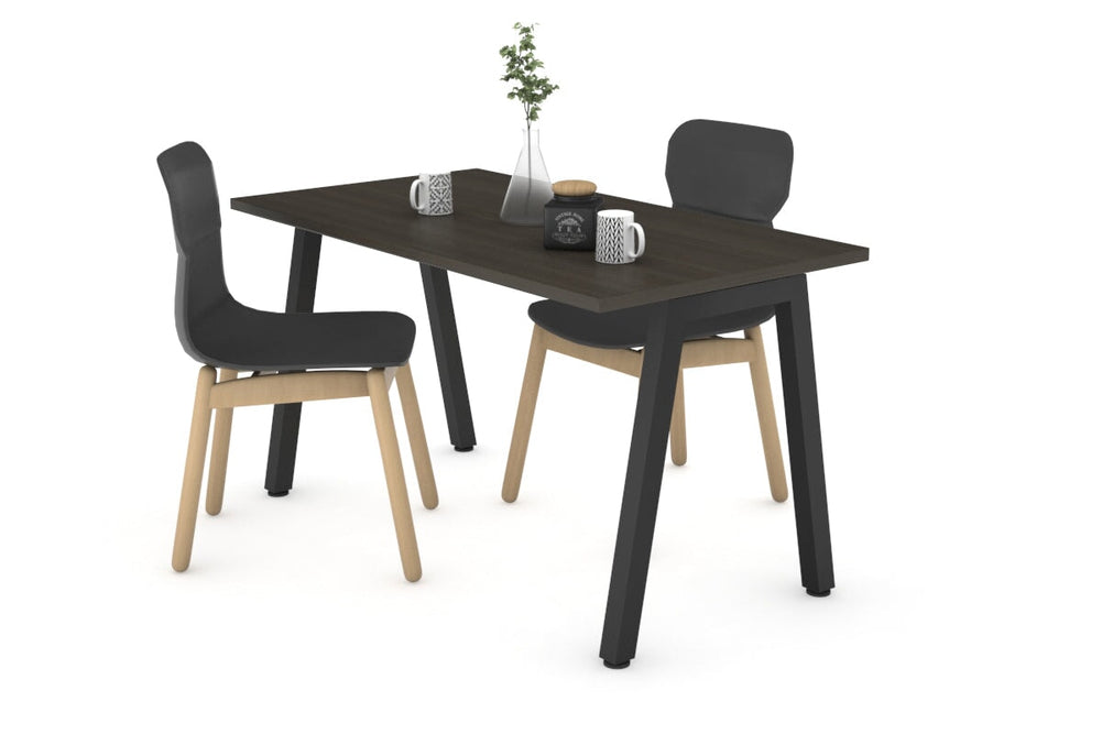 Quadro A Legs Table [1000L x 600W]-black leg dark oak 