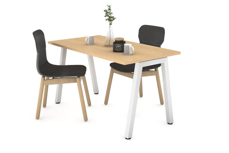 Quadro A Legs Table [1000L x 600W] Jasonl white leg maple 