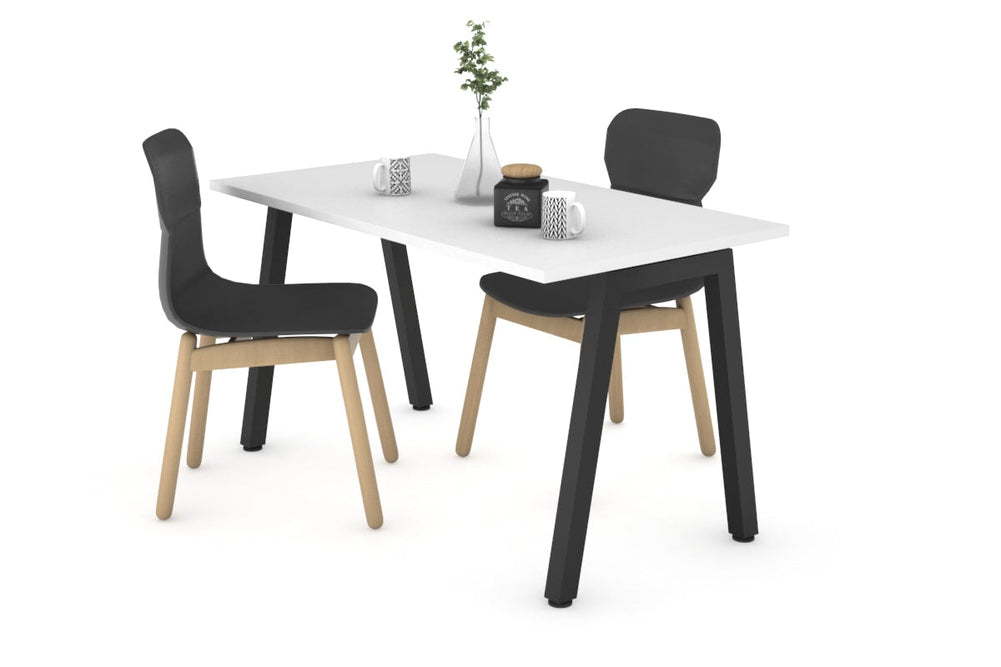 Quadro A Legs Table [1000L x 600W]-black leg white 