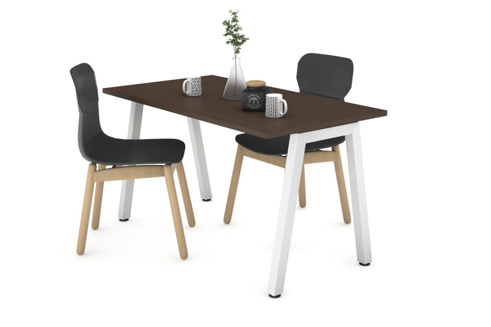 Quadro A Legs Table [1000L x 600W]-white leg wenge 