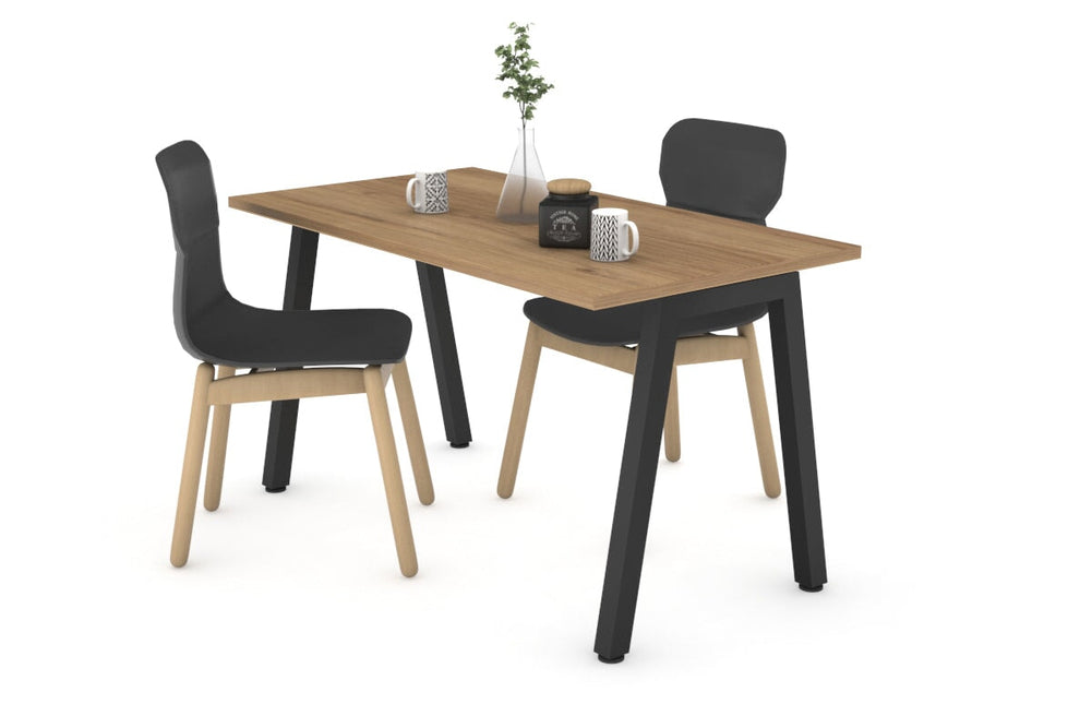 Quadro A Legs Table [1000L x 600W]-black leg salvage oak 