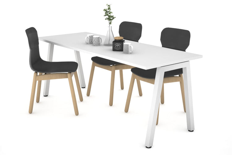 Quadro A Legs Table [1600L x 700W] Jasonl white leg white 