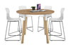 Quadro Counter Wood Legs Round Table [1000 mm] - Thumbnail 6 