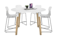  - Quadro Counter Wood Single Leg Round Table [1200 mm] - 1