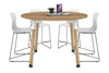Quadro Counter Wood Legs Round Table [1200 mm] - Thumbnail 7 