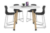 Quadro Counter Wood Legs Round Table [1200 mm] - Thumbnail 13 