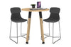 Quadro Counter Wood Legs Round Table [700 mm] - Thumbnail 13 