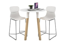  - Quadro Counter Wood Single Leg Round Table [700 mm] - 1