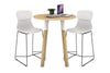 Quadro Counter Wood Legs Round Table [700 mm] - Thumbnail 4 