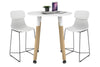 Quadro Counter Wood Legs Round Table [800 mm] - Thumbnail 2 