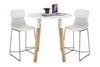 Quadro Counter Wood Legs Round Table [800 mm] - Thumbnail 1 