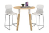 Quadro Counter Wood Legs Round Table [800 mm] - Thumbnail 4 