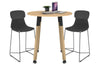 Quadro Counter Wood Legs Round Table [800 mm] - Thumbnail 13 