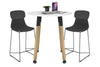 Quadro Counter Wood Legs Round Table [800 mm] - Thumbnail 11 