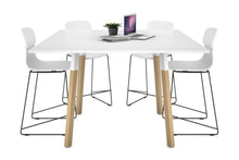  - Quadro Counter Wood Legs Square Table [1200L x 1200W] - 1