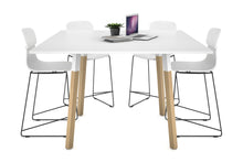 - Quadro Counter Wood Single Leg Square Table [1200L x 1200W] - 1