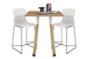 Quadro Counter Wood Legs Square Table [700L x 700W] - Thumbnail 7 