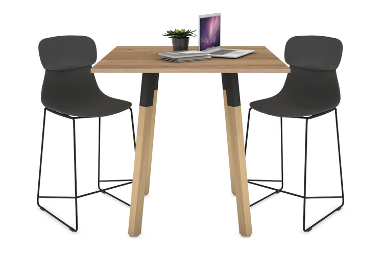 Quadro Counter Wood Single Leg Square Table [800L x 800W] Jasonl black bracket salvage oak none