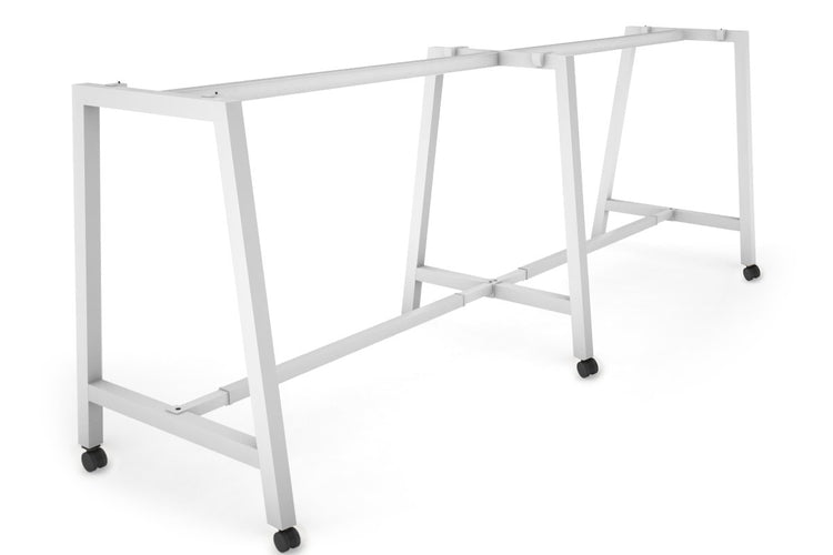 Quadro Dry Bar Table Frame A Legs [3000L x 1200W] Jasonl white wheels 