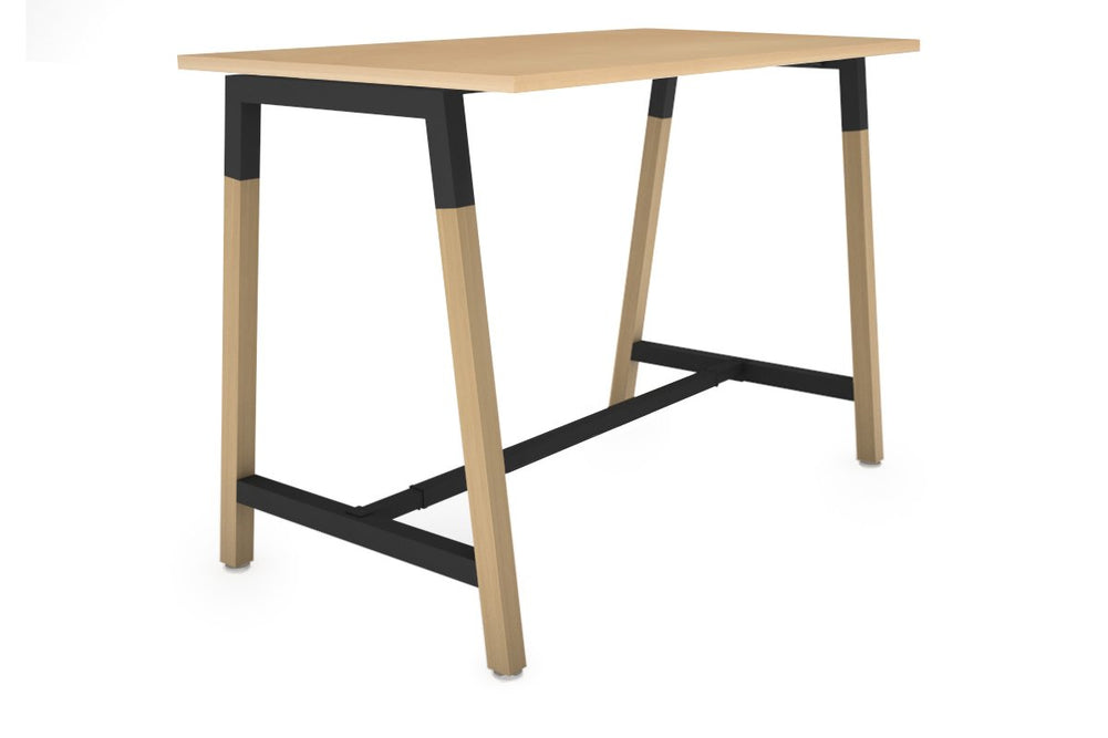 Quadro Dry Bar Table Frame Wood A Legs Cross Beam [1200L x 700W]-black cross beam wheels 