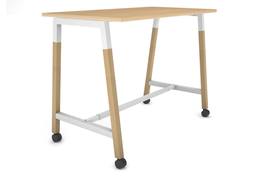 Quadro Dry Bar Table Frame Wood A Legs Cross Beam [1200L x 700W]-black cross beam wheels 