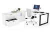 Quadro Loop Executive Setting - Black Frame [1800L x 800W with Cable Scallop] - Thumbnail 1 