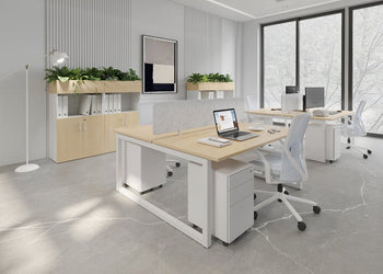 Quadro Loop Leg 2 Person Office Workstations [1200L x 700W] Jasonl 