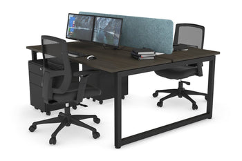  - Quadro Loop Legs 2 Person Office Workstation [1600L x 700W] - 1